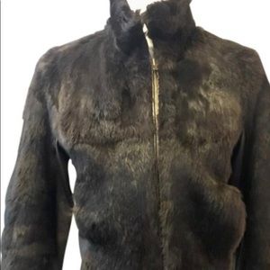 BEBE MEDIUM FUR LEATHER JACKET